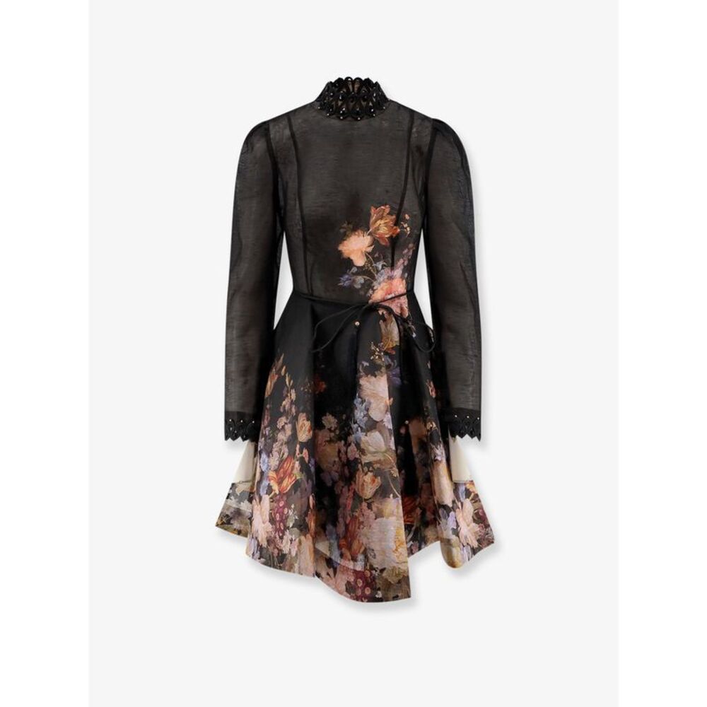 Zimmermann Women Valiant Embellish Mini Linen And Silk Dress
